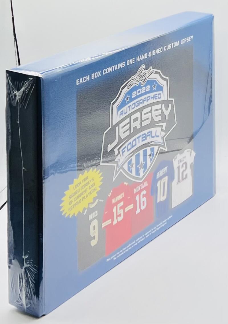 2022 Leaf Autographed Jersey Football Hobby Box Image 2