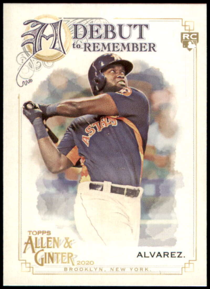 Yordan Alvarez Rookie card 2020 Topps Allen and Ginter A Debut to Remember #DTR1 Image 1