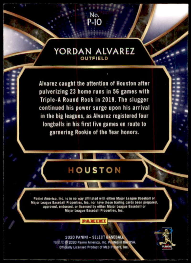 Yordan Alvarez Rookie card 2020 Select Phenomenon #10 Image 2