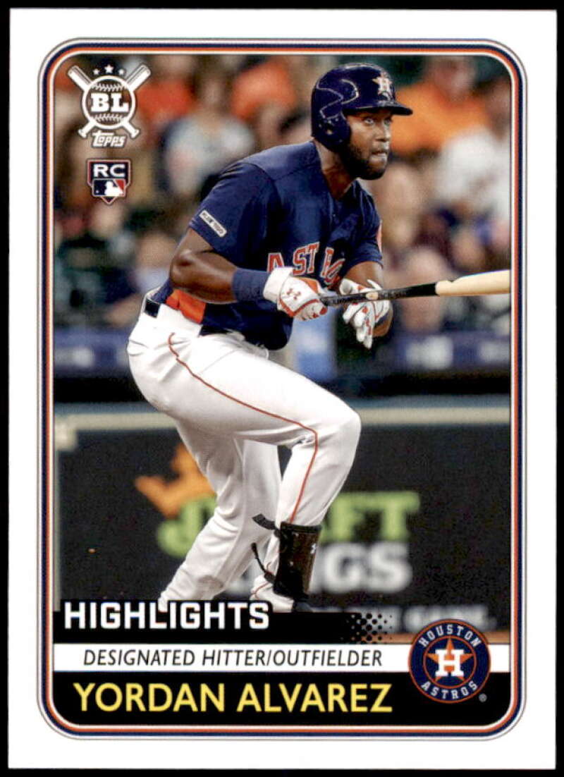 Yordan Alvarez HL Rookie card 2020 Topps Big League #296 Image 1