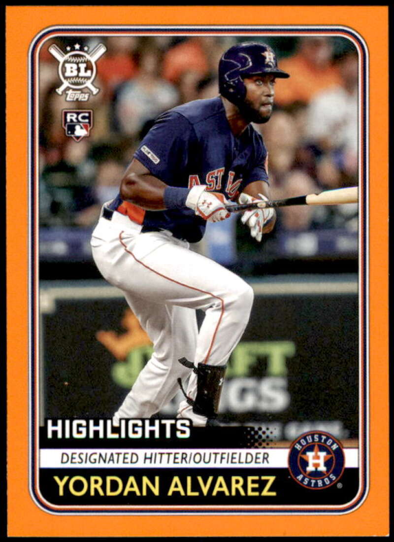 Yordan Alvarez HL Rookie card 2020 Topps Big League Orange #296 Image 1