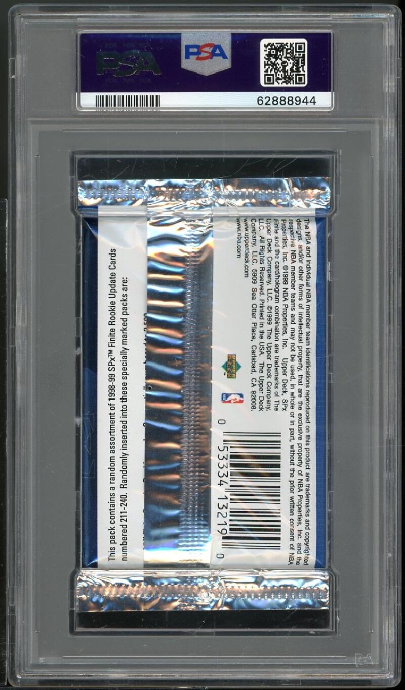 1998 SPx Finite Basketball Foil Pack Rookie Update PSA 9  Image 2