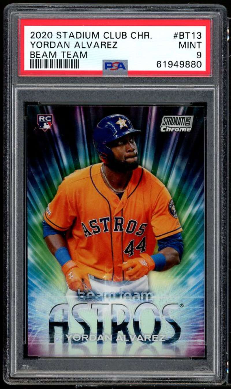 Yordan Alvarez Rookie Card 2020 Stadium Club Chrome Beam Team #BT13 PSA 9 Image 1