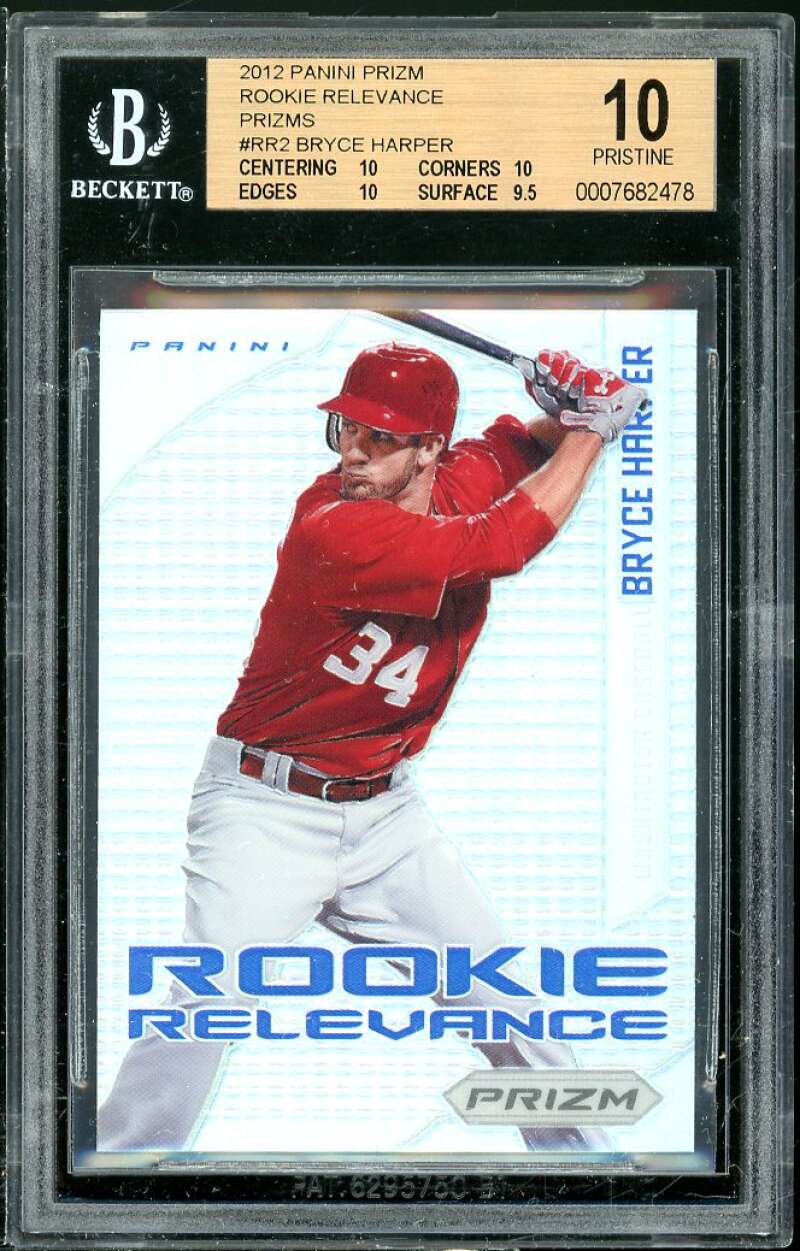 Bryce Harper 2012 Panini Prizm Rookie Relevance Prizms #RR2 (PRISTINE) BGS 10 Image 1