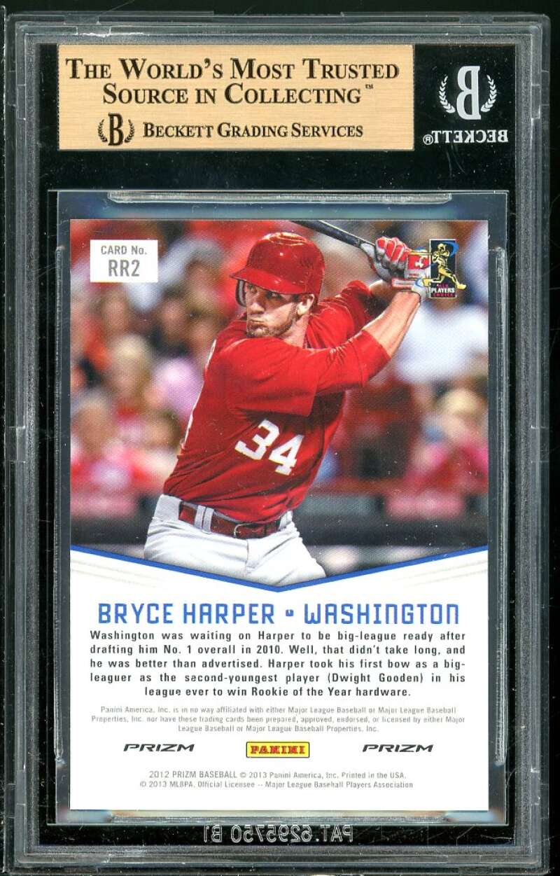 Bryce Harper 2012 Panini Prizm Rookie Relevance Prizms #RR2 (PRISTINE) BGS 10 Image 2