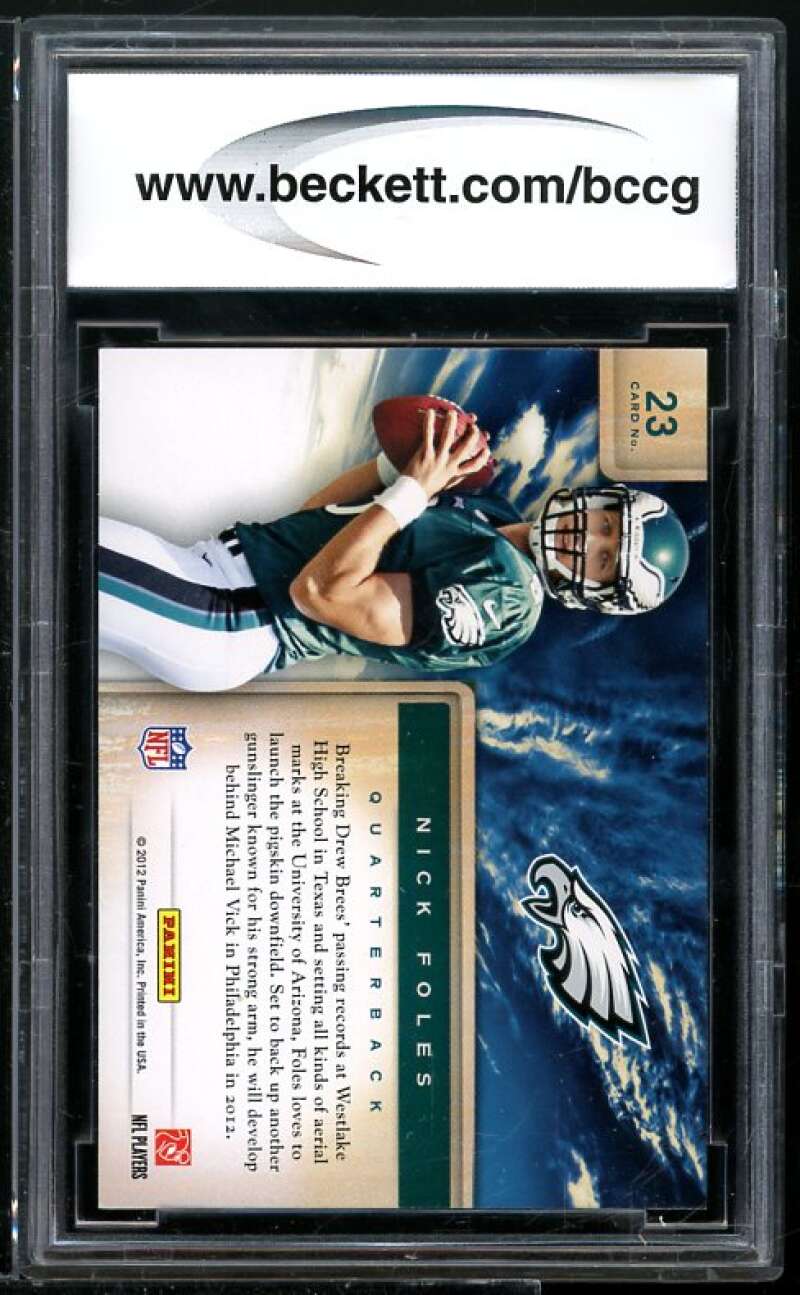 Nick Foles Rookie Card 2012 Prestige Draft City Destination #23 BGS BCCG 10 Image 2