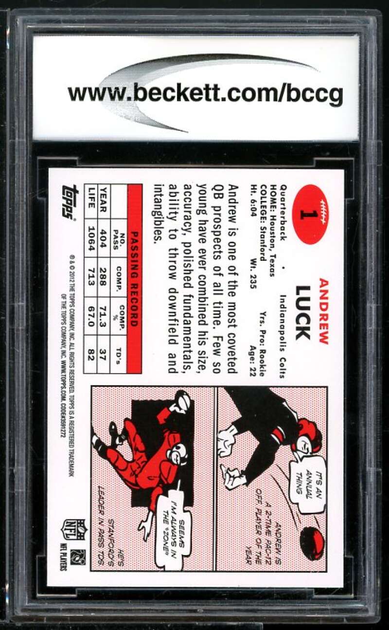 Andreu Luck Rookie Card 2012 Topps 1957 Red Target #1 BGS BCCG 10 Image 2