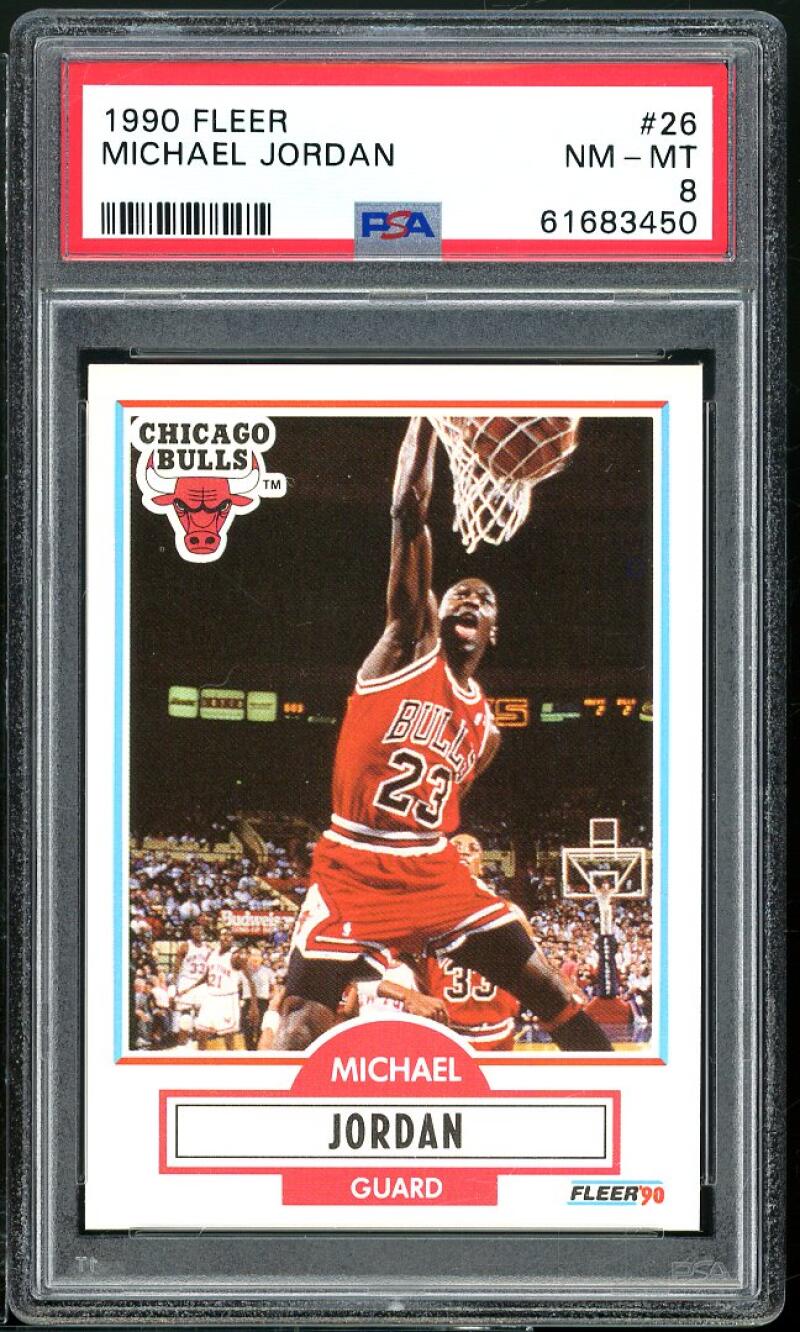 Michael Jordan Card 1990-91 Fleer #26 PSA 8 Image 1
