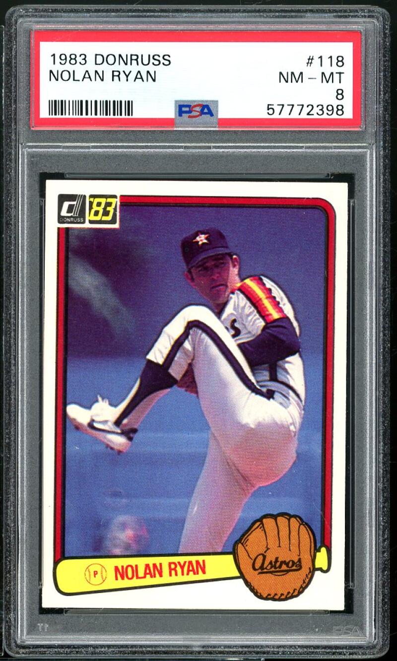 Nolan Ryan Card 1983 Donruss #118 PSA 8 Image 1