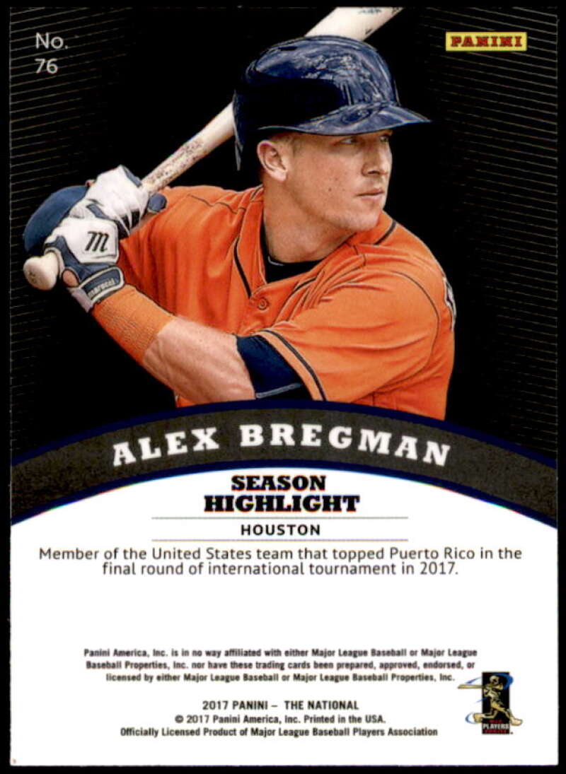Alex Bregman Card 2017 Panini National Convention VIP Prizm #76  Image 2