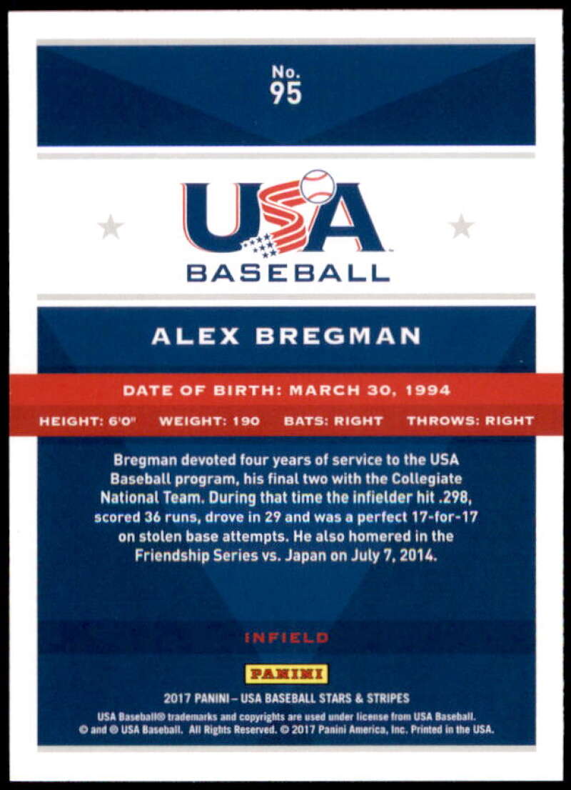 Alex Bregman Card 2017 USA Baseball Stars and Stripes #95  Image 2