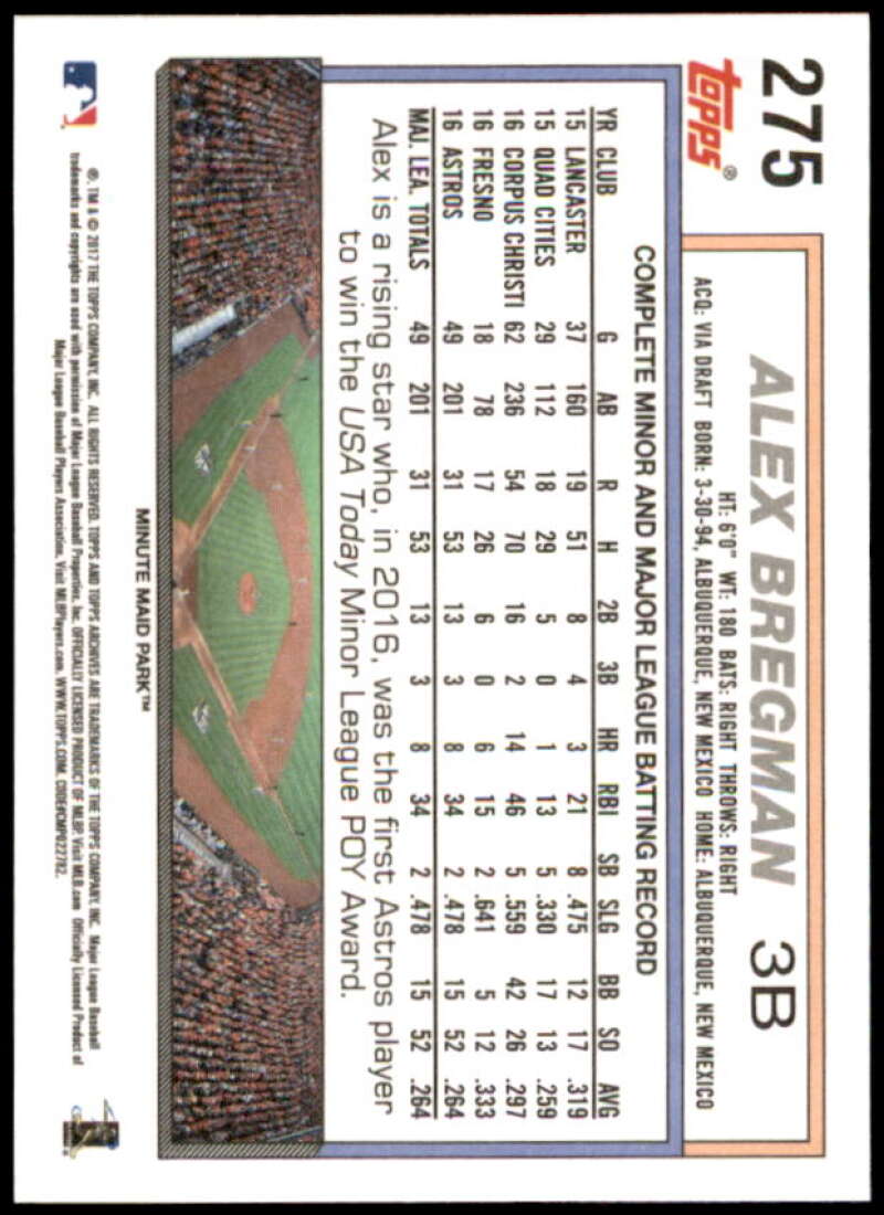 Alex Bregman Card 2017 Topps Archives #275  Image 2