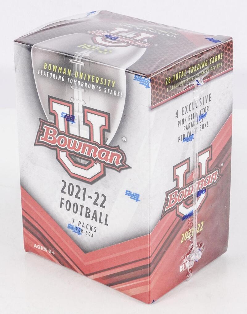 2022 Bowman University Football 7-Pack Blaster Box Image 1