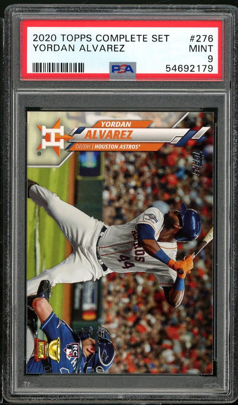 Yordan Alvarez Rookie Card 2020 Topps Complete Set #276 PSA 9 Image 1