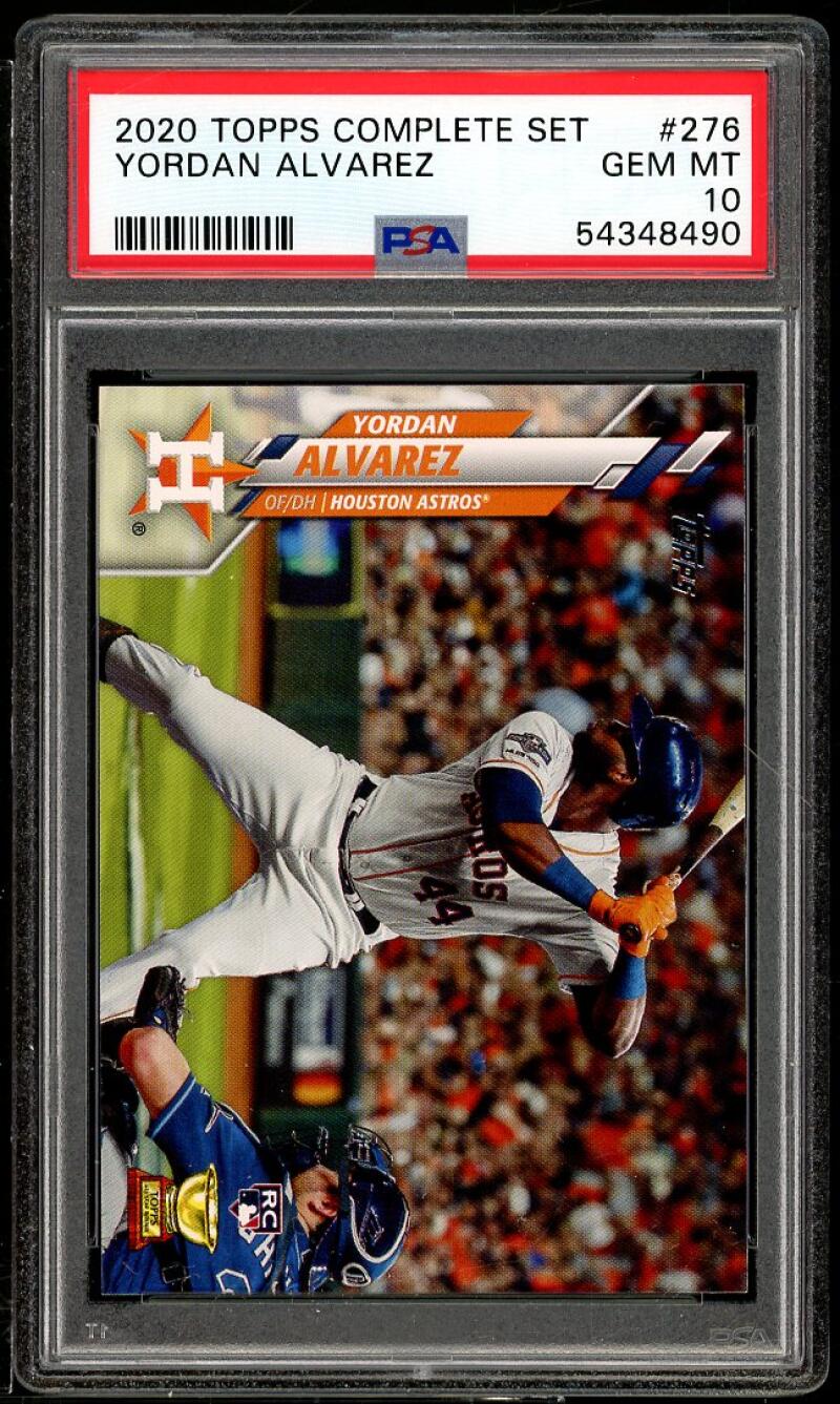 Yordan Alvarez Rookie Card 2020 Topps Complete Set #276 PSA 10 Image 1