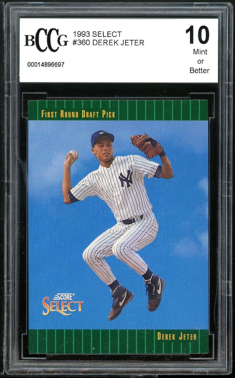 1993 Select #360 Derek Jeter Rookie Card BGS BCCG 10 Mint+ Image 1