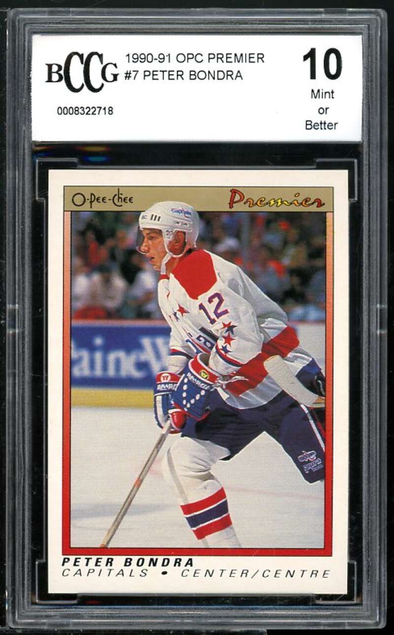 Peter Bondra Rookie Card 1990-91 OPC Premier #7 BGS BCCG 10 Image 1