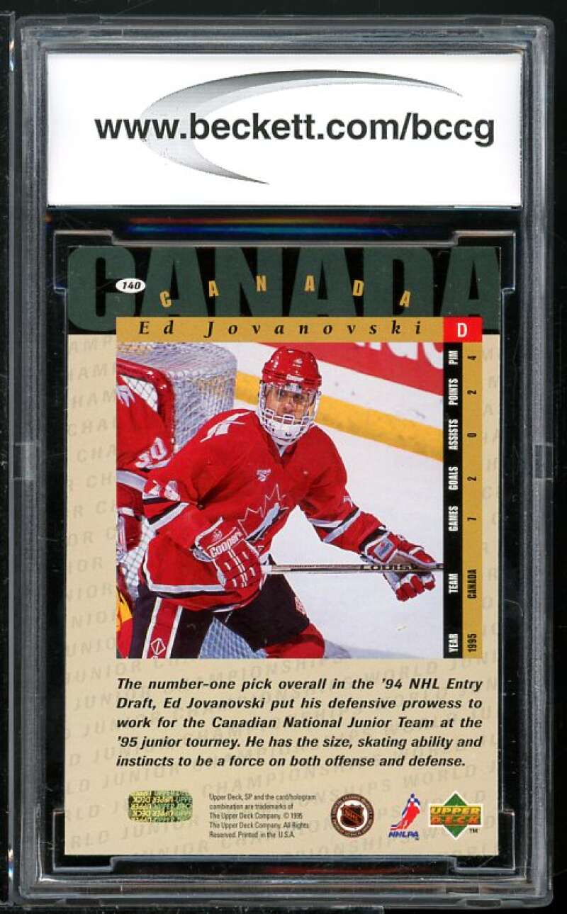 Ed Jovanovski Rookie Card 1994-95 sp #140 BGS BCCG 10 Image 2