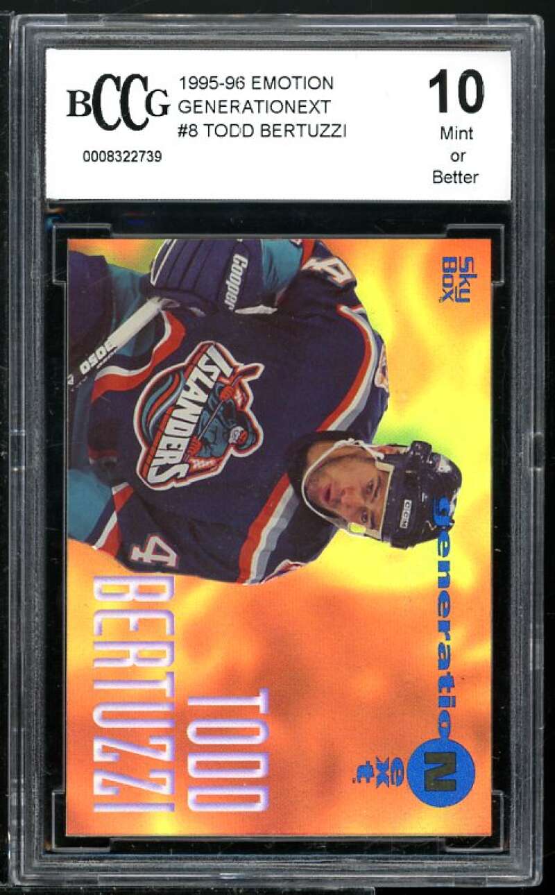 Todd Bertuzzi Rookie Card 1995-96 Emotion Generation Next #8 BGS BCCG 10 Image 1