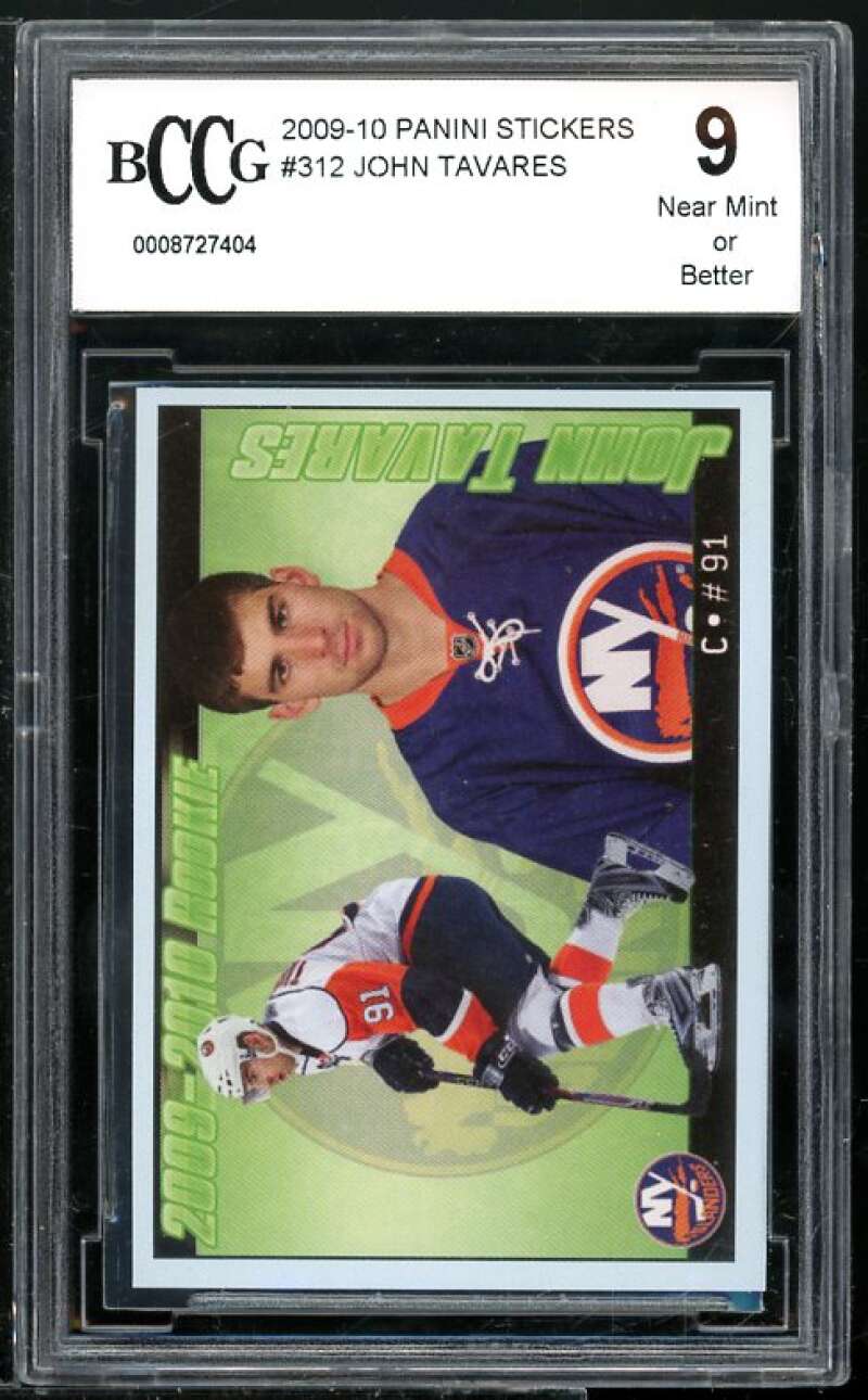 John Tavares Rookie Card 2009-10 Panini Stickers #313 BGS BCCG 9 Image 1