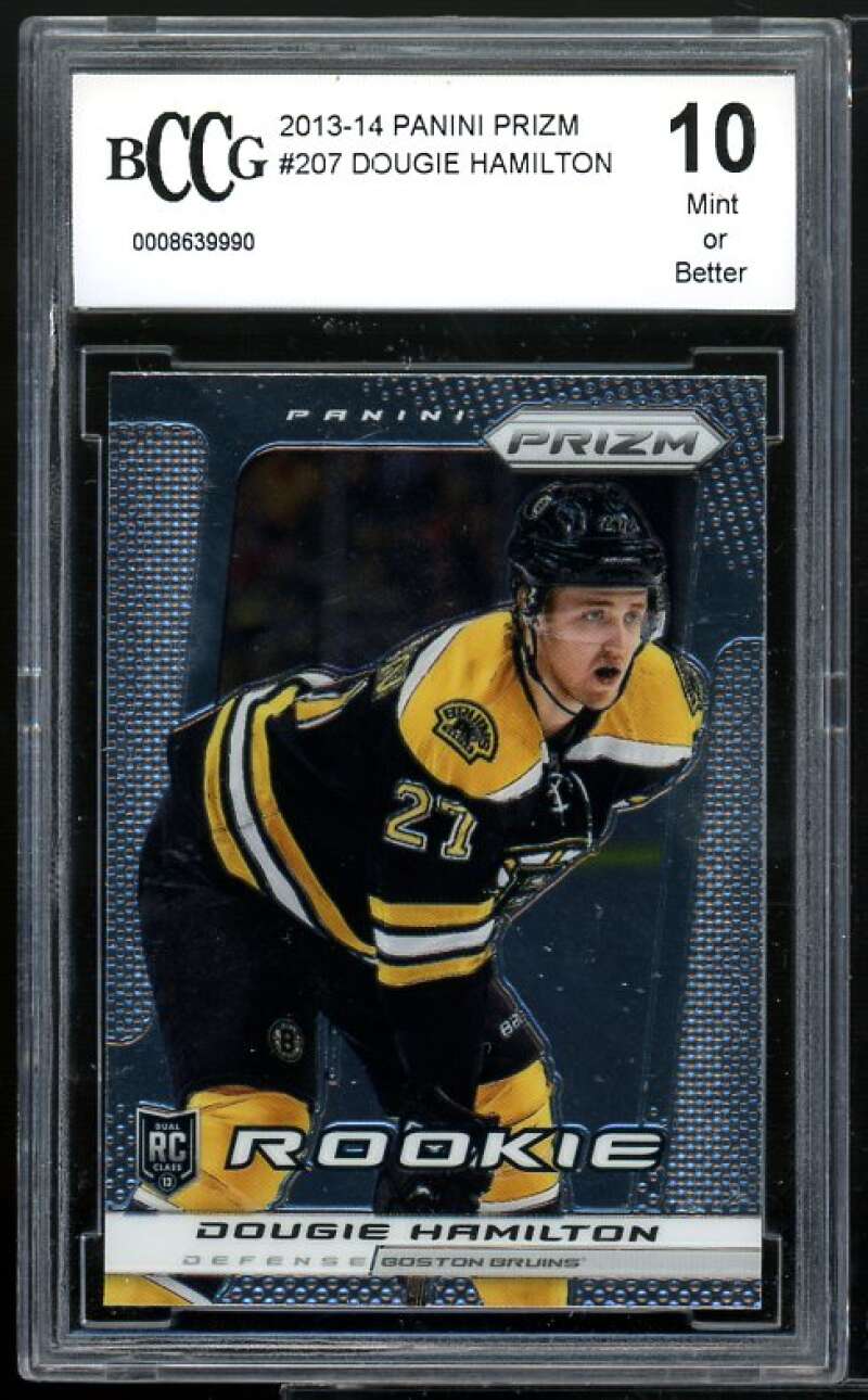 Dougie Hamilton Rookie Card 2013-14 Panini Prizm #207 BGS BCCG 10 Image 1