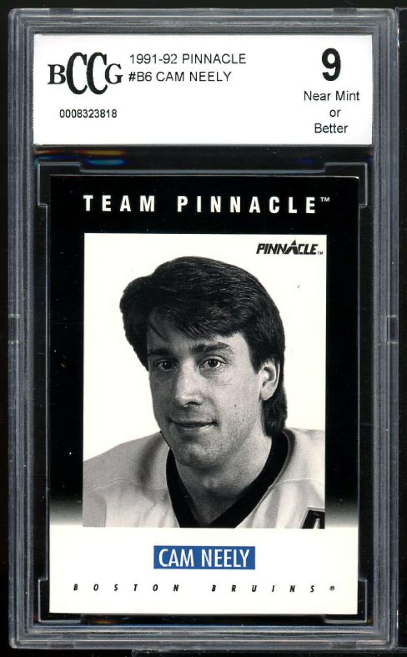 Cam Neely Card 1991-92 Pinnacle Team Pinnacle #B6 BGS BCCG 9 Image 1