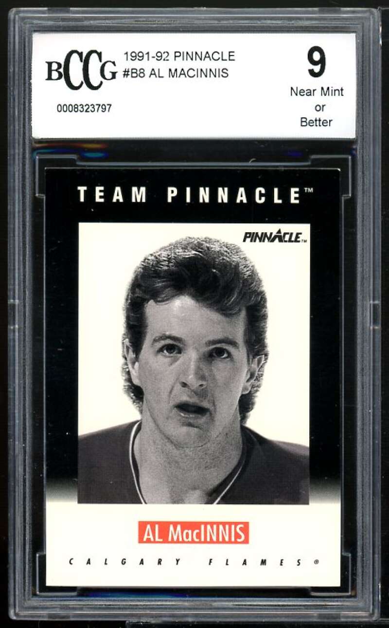 Al Macinnis Card 1991-92 Pinnacle Team Pinnacle #B8 BGS BCCG 9 Image 1
