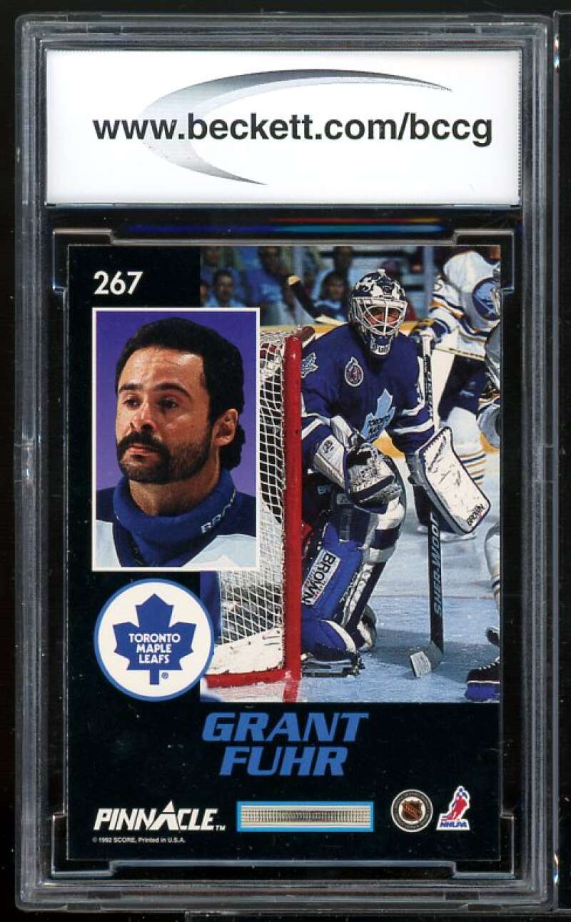 Grant Fuhr Card 1992-93 Pinnacle Masks #267 BGS BCCG 10 Image 2