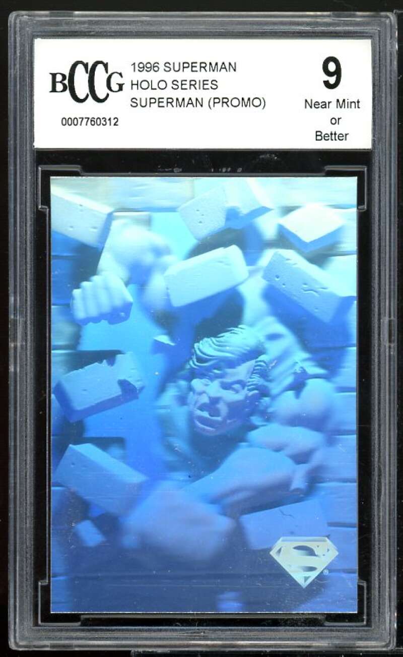 Superman Promo Card 1996 Superman Holo Series #nno BGS BCCG 9 Image 1