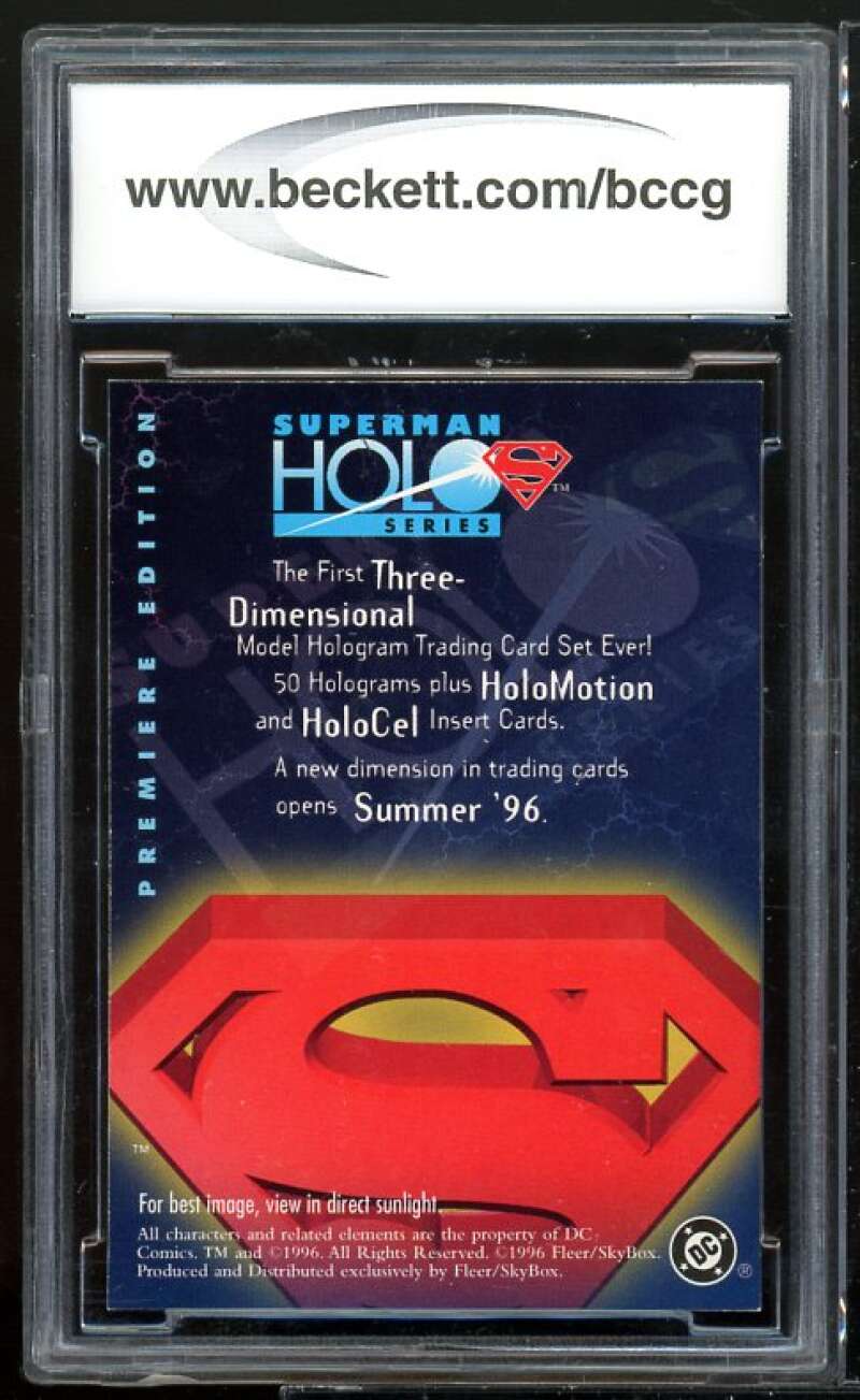 Superman Promo Card 1996 Superman Holo Series #nno BGS BCCG 9 Image 2