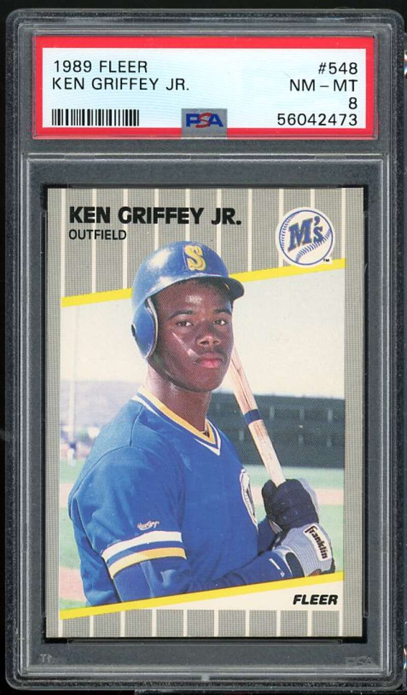 Ken Griffey Jr. Rookie Card 1989 Fleer #548 PSA 8 Image 1
