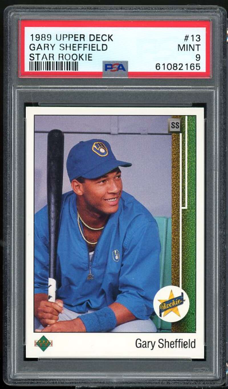 Gary Sheffield Rookie Card 1989 Upper Deck #13 PSA 9 Image 1