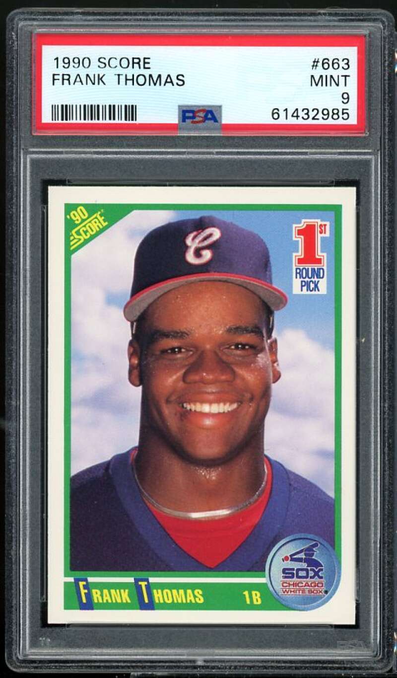 Frank Thomas Rookie Card 1990 Score #663 PSA 9 Image 1