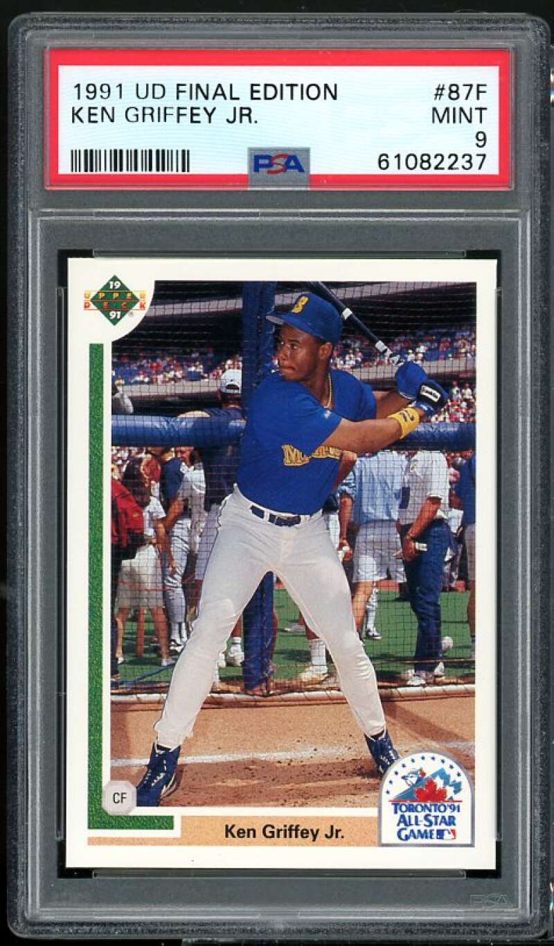 Ken Griffey Jr. Card 1991 Upper Deck Final Edition #87F PSA 9 Image 1