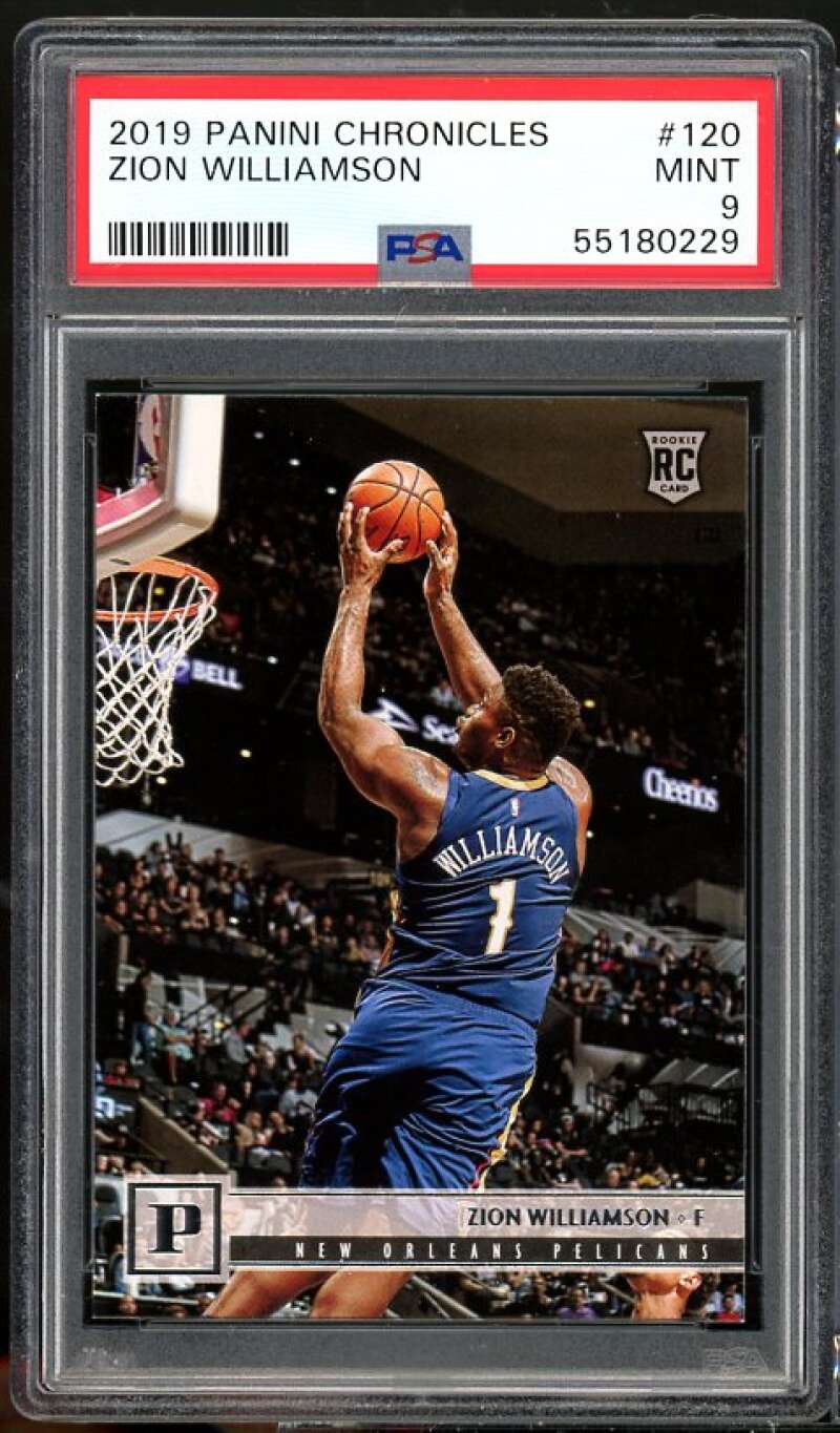 Zion Williamson Rookie Card 2019-20 Panini Chronicles #120 PSA 9 Image 1