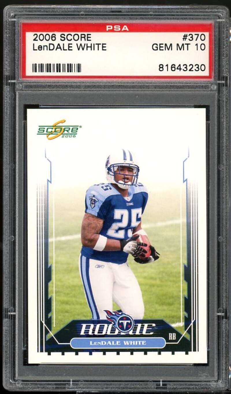 LenDale White Rookie Card 2006 Score #370 PSA 10 Image 1