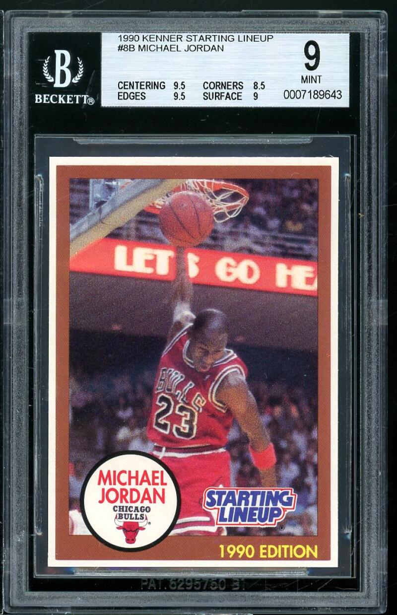 Michael Jordan Card 1990 Kenner Starting Lineup #8B BGS 9 (9.5 8.5 9.5 9) Image 1