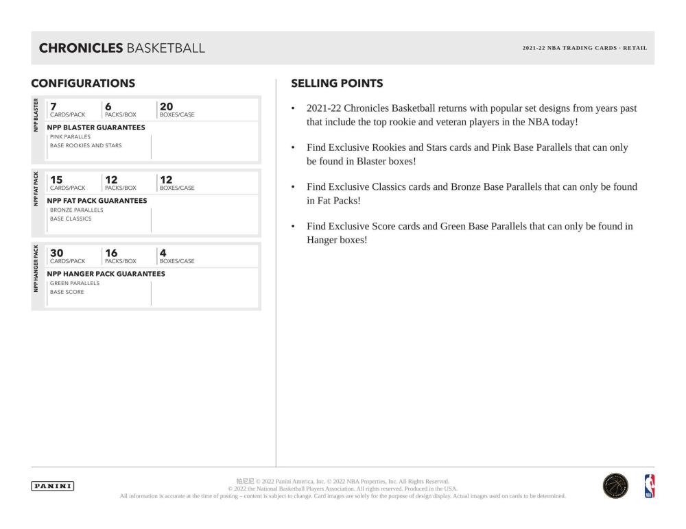 2021-22 Panini Chronicles Basketball 6-Pack Blaster Box Image 6