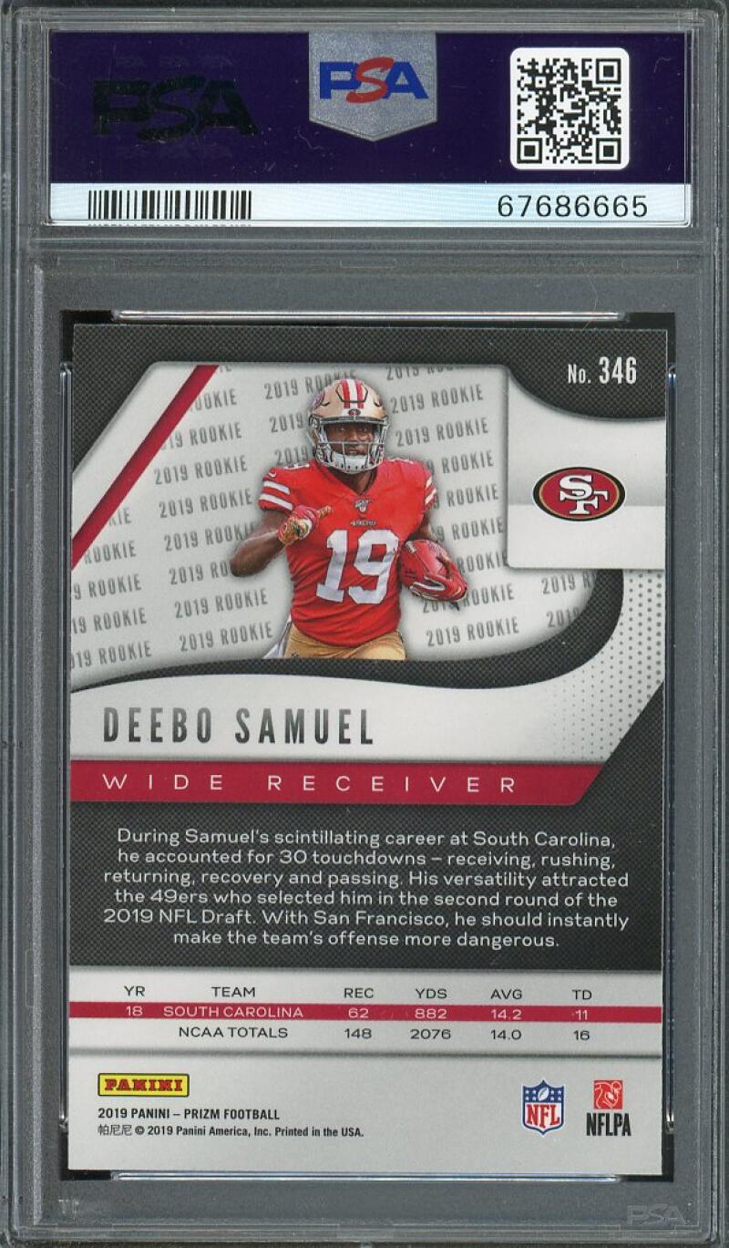 Deebo Samuel Rookie 2019 Panini Prizm #346 PAS 10 GEM MINT Image 2