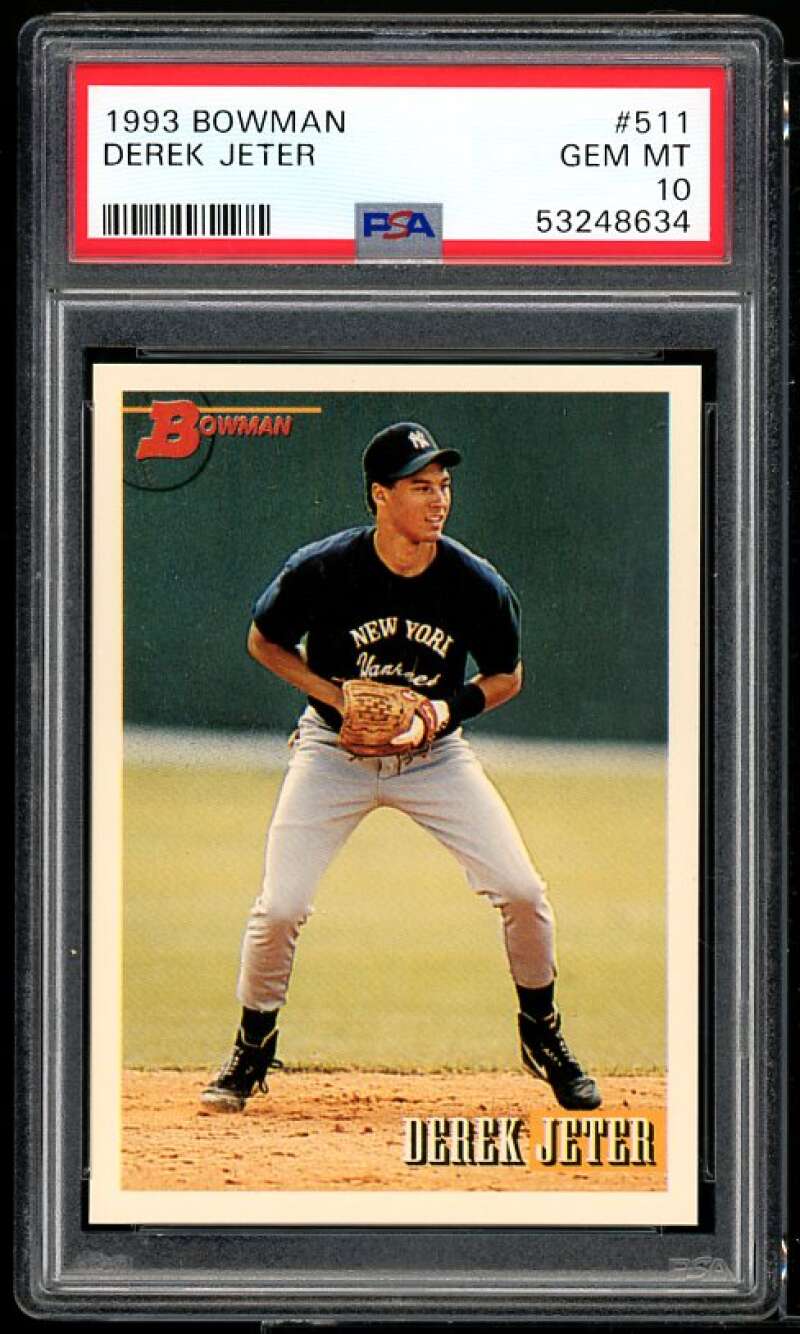 Derek Jeter Rookie Card 1993 Bowman #511 PSA 10 Image 1