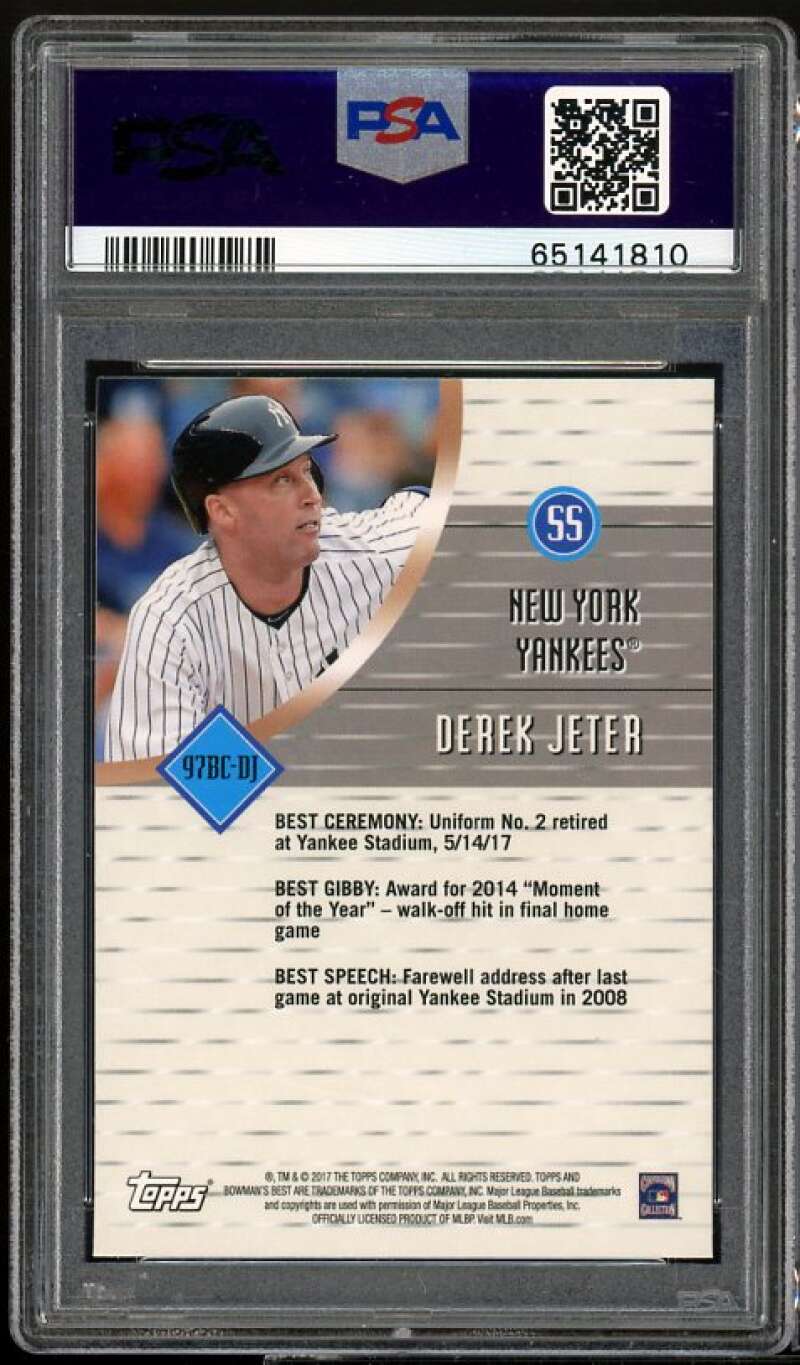 Derek Jeter Card 2017 Bowman's Best 1997 Best Cuts #DJ PSA 9 Image 2