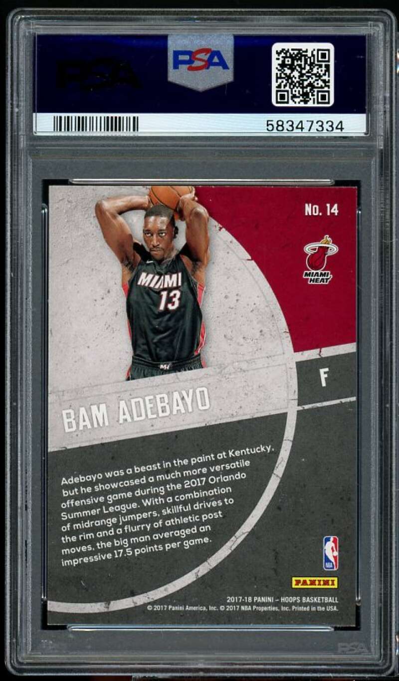 Bam Adebayo Rookie Card 2017-18 Hoops #264 PSA 8 Image 2