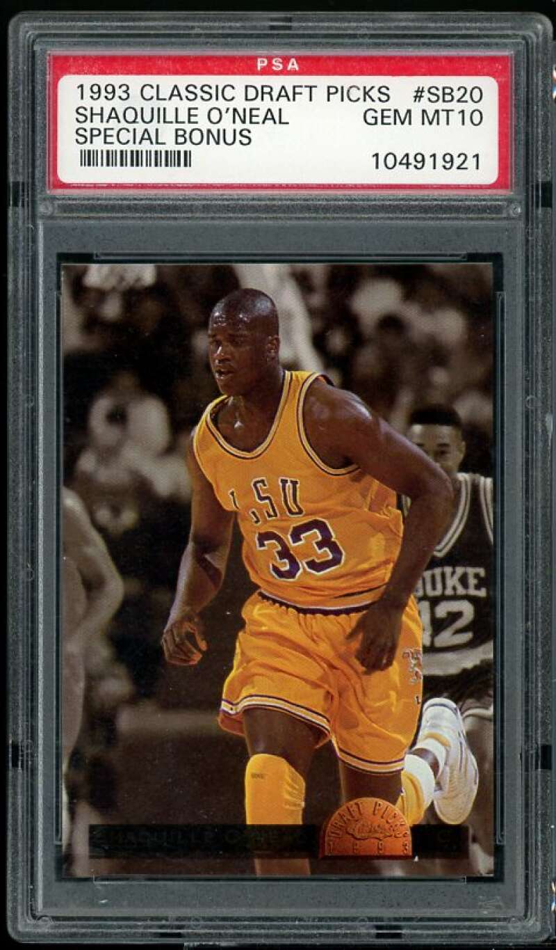 Shaquille O'Neal Card 1993 Classic Draft Picks Special Bonus #SB20 PSA 10 Image 1