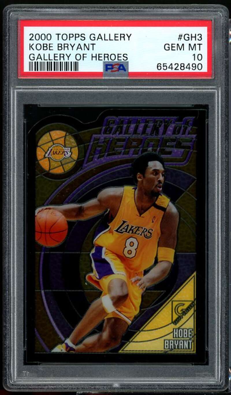Kobe Bryant Card 2000-01 Topps Gallery Gallery of Heroes #GH3 PSA 10 Image 1