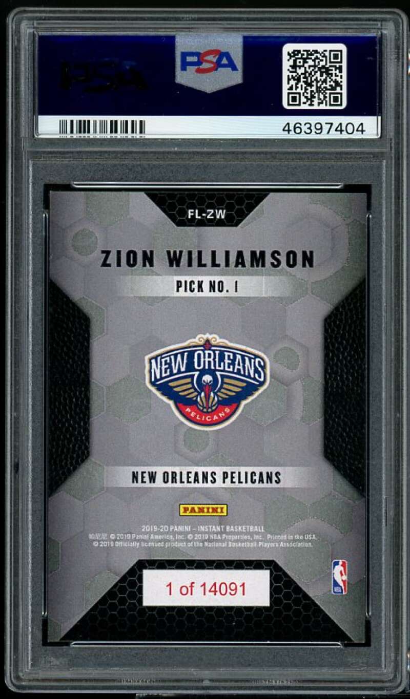 Zion Williamson Rookie Card 2019-20 Panini Instant First Look #FL-ZW PSA 9 Image 2