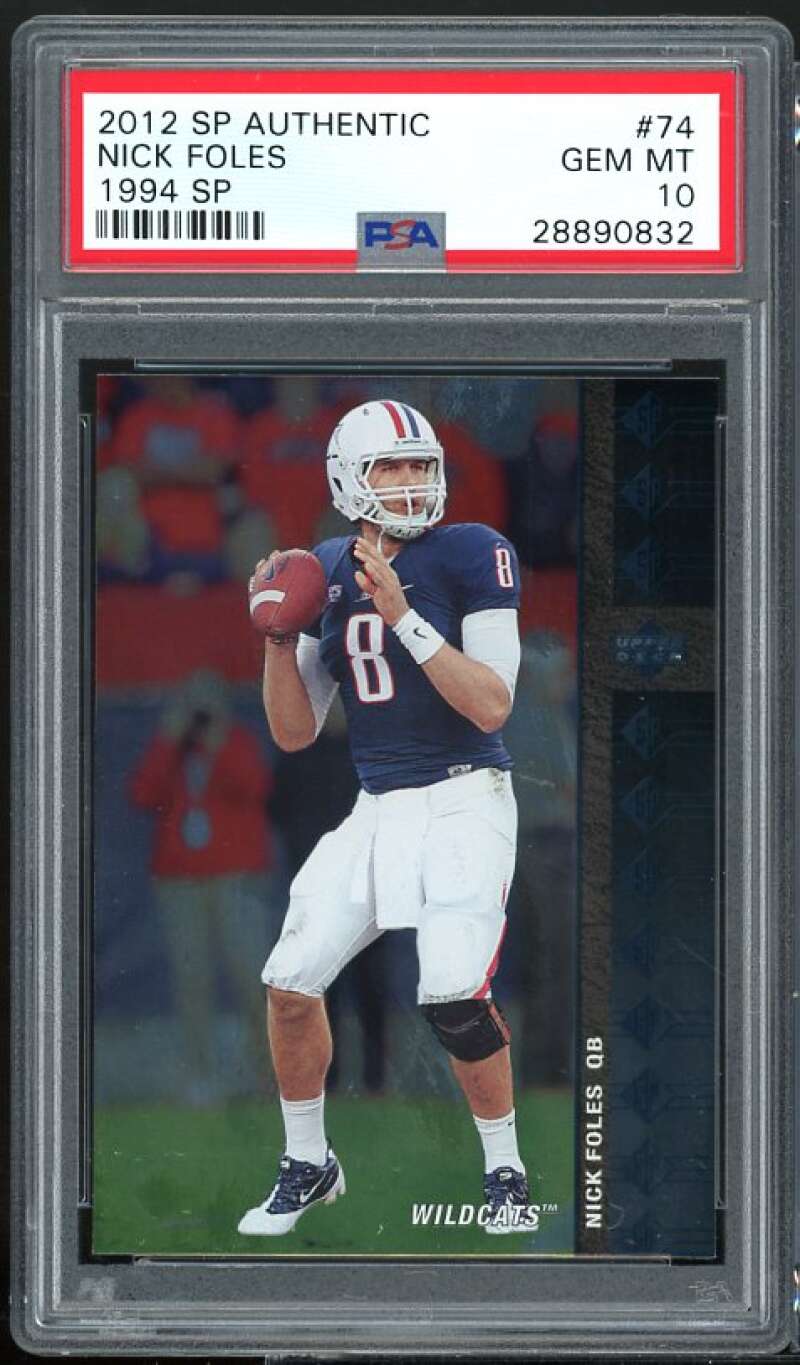 Nick Foles Rookie Card 2012 SP Authentic 1994 SP PSA 10 Image 1