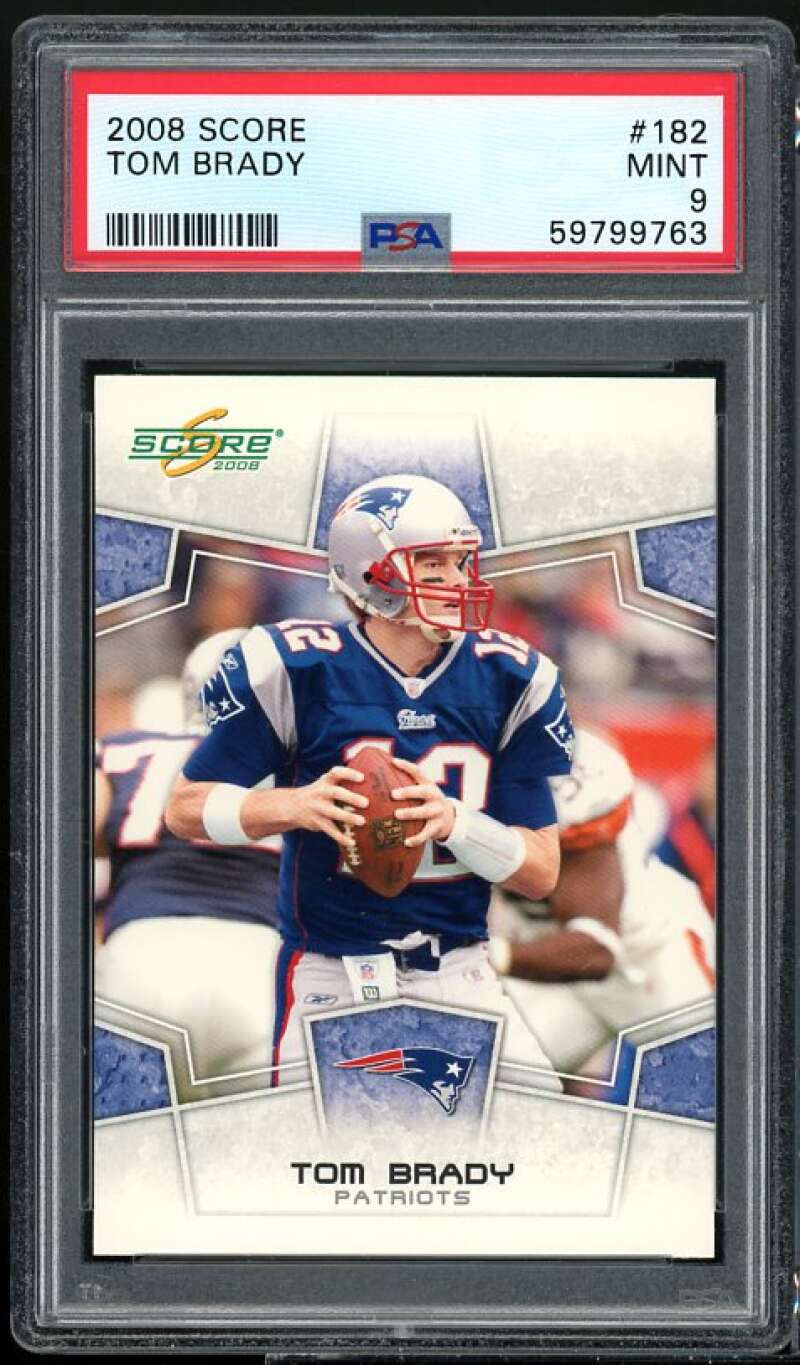 Tom Brady Card 2008 Score #182 PSA 9 Image 1