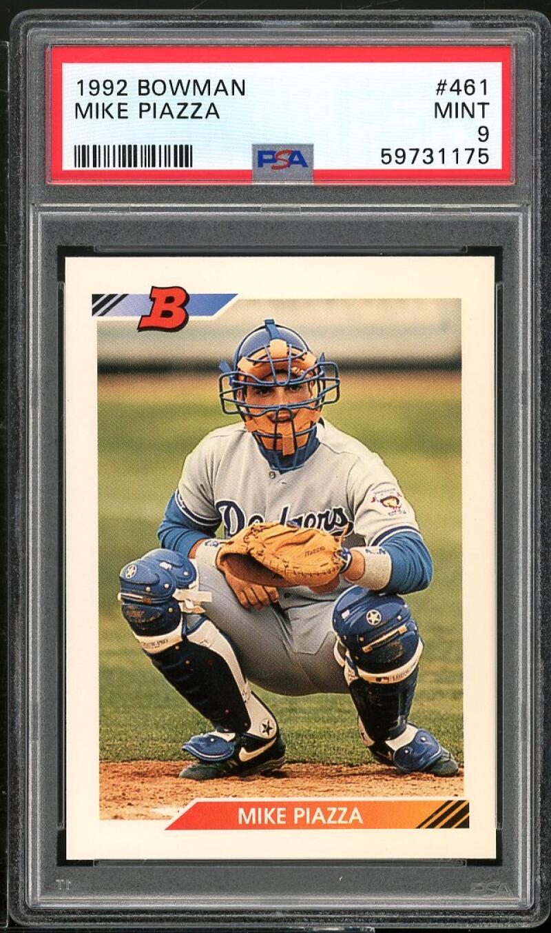Mike Piazza Rookie Card 1992 Bowman #461 PSA 9 Image 1