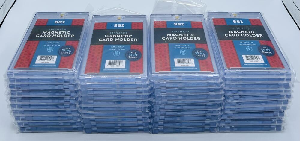 (50) Superior Sports Investments SSI Magnetic Thick Card Holder One Touch 55 PT Image 2