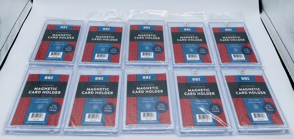 (50) Superior Sports Investments SSI Magnetic Thick Card Holder One Touch 55 PT Image 4